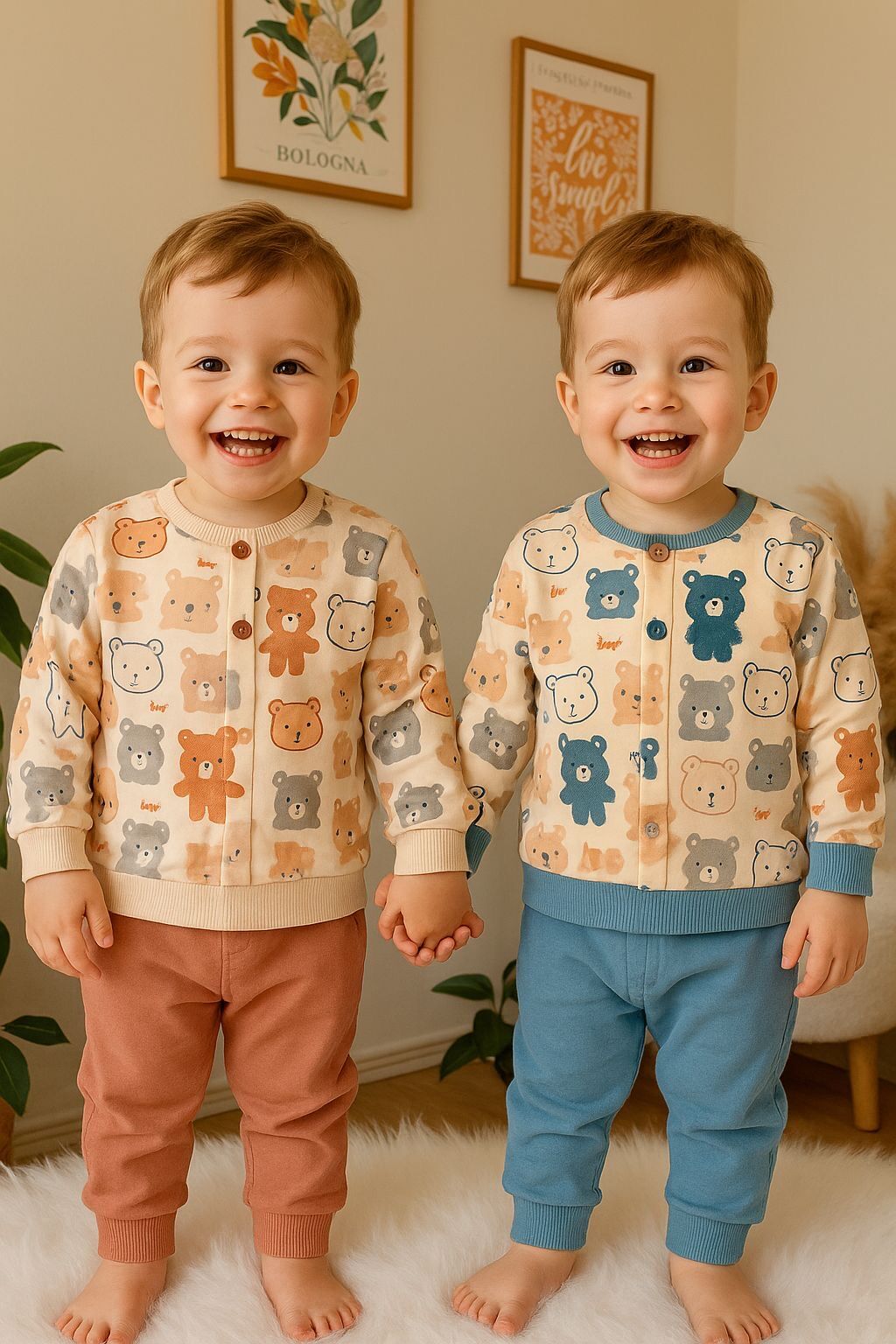 Mavi ayıcıklı 2’li takım