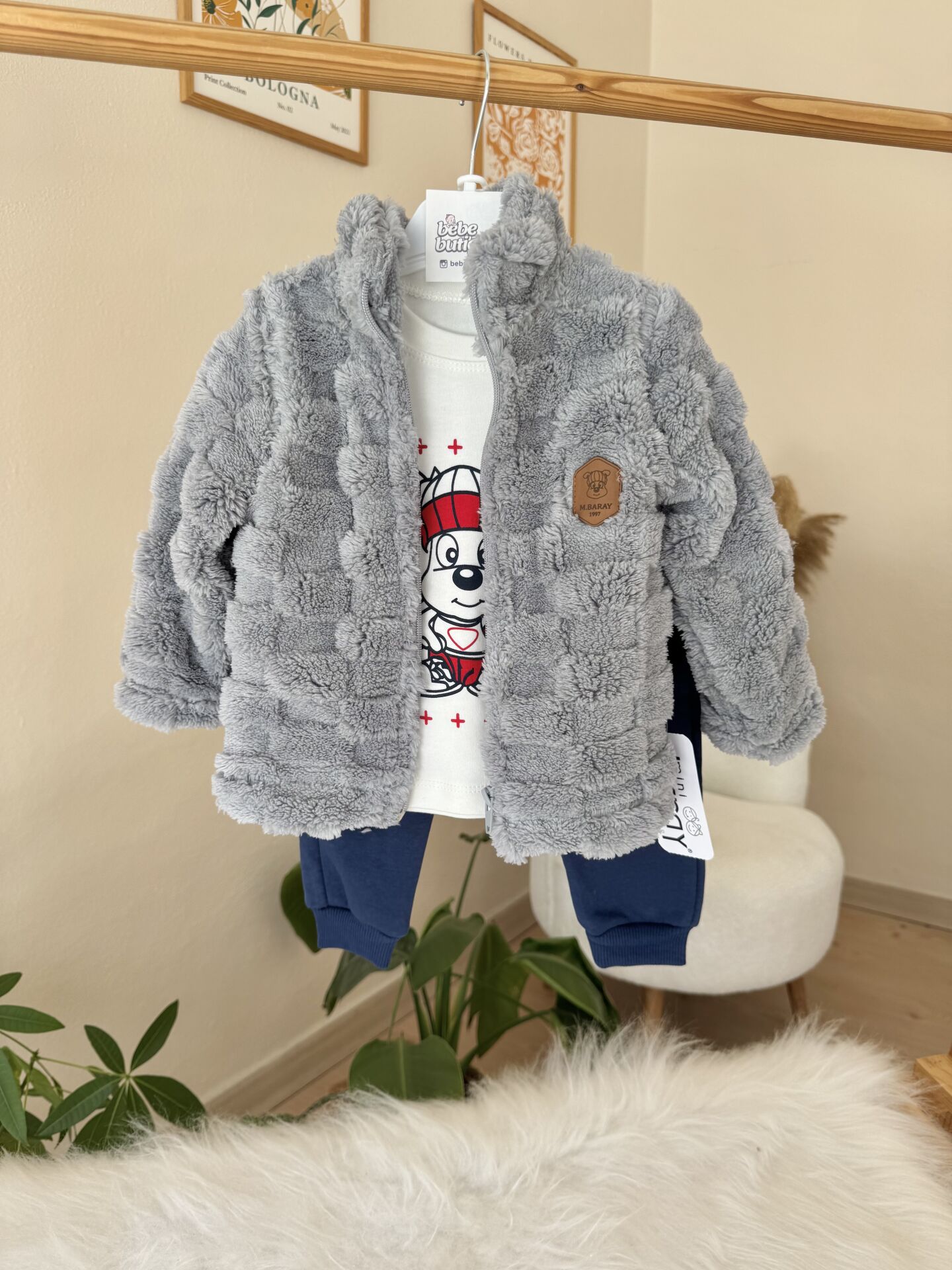 Welsoft hırkalı 3’lü takım