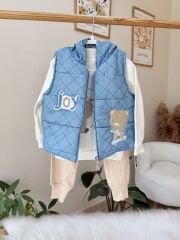 Mavi joy şişme yelekli 3’lü takım