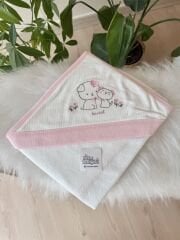 Premium pembe kity havlu