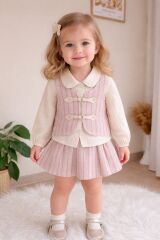 Şort etekli 3’lü tüvit takım