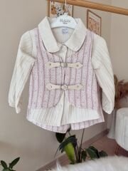 Şort etekli 3’lü tüvit takım