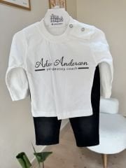 Bear nakışlı bomber ceketli 3’lü takım